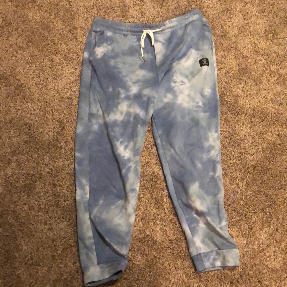 Tied dyed blue sweatpants
